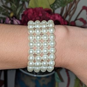 925 Sterling Silver Pearl Bracelet